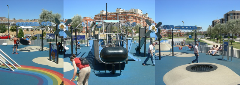 Panorámica del Parque del Avión en Getafe (Madrid). Foto: Parques Infantiles Accessibles